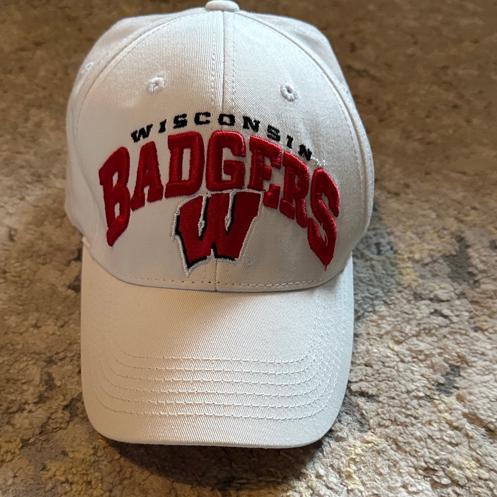Wisconsin Badgers Red and White Cap